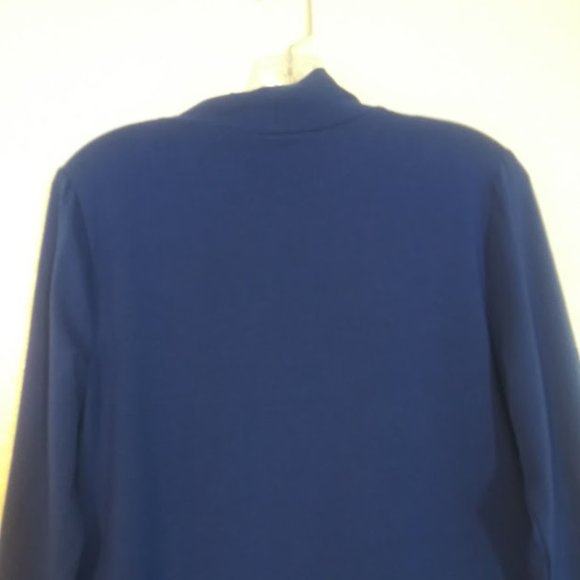 Isaac Mizrahi Live women's size S blue mock turtleneck top - Picture 6 of 14